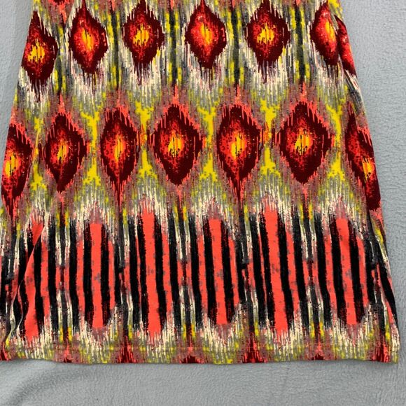 Uncle Frank Shirt Dress Womens Sz S Aztec Long Sleeve Patterned 1/4 Button Front - Picture 3 of 16